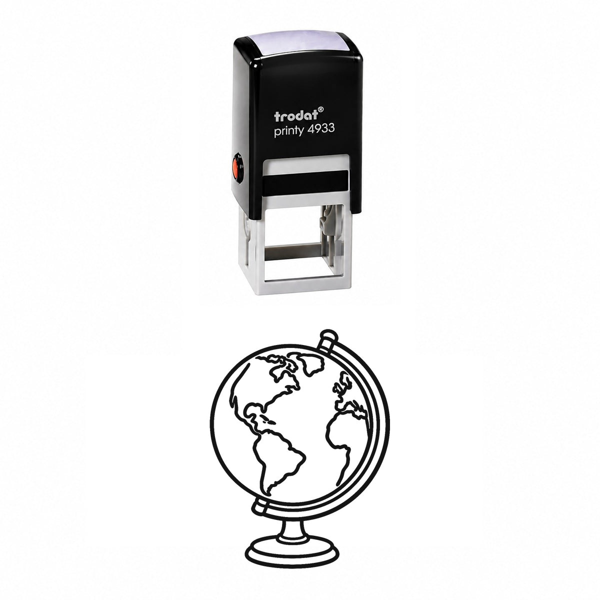 Globe Self-Inking Stamp