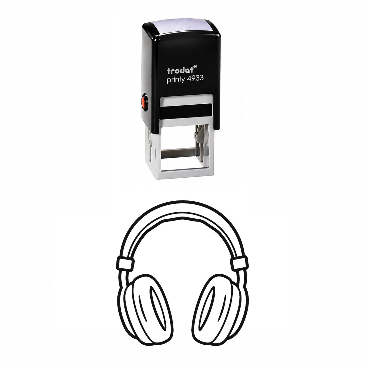 Headphones Self-Inking Stamp