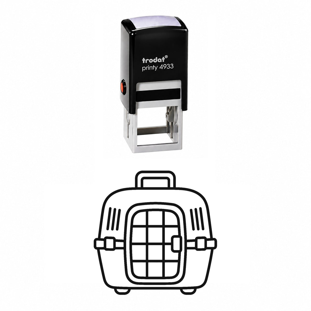 Pet Carrier Self-Inking Stamp