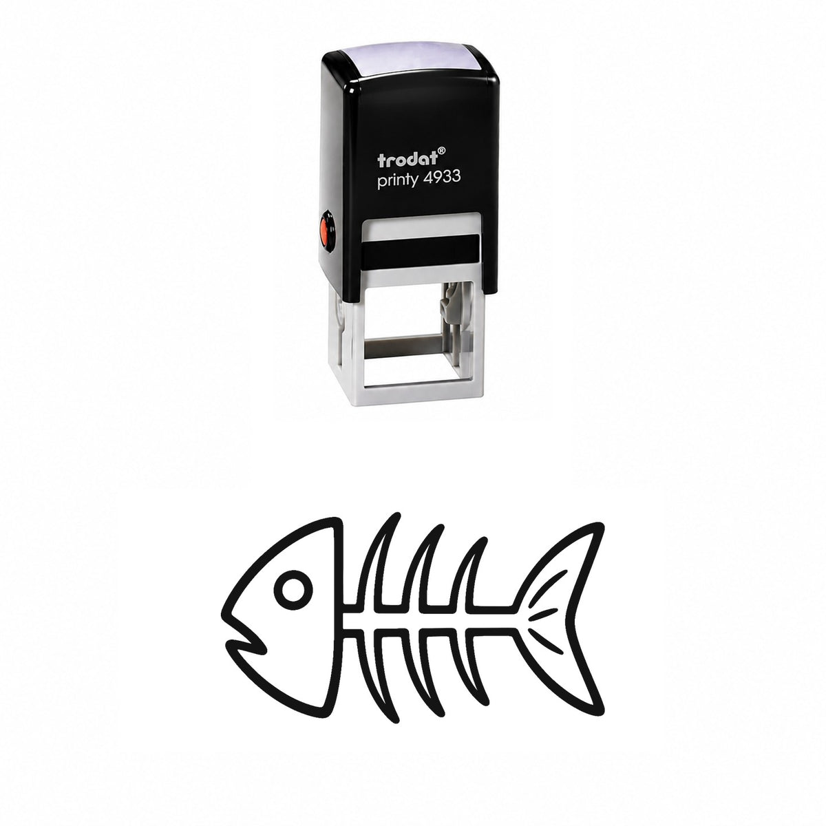 Fish Bone Self-Inking Stamp