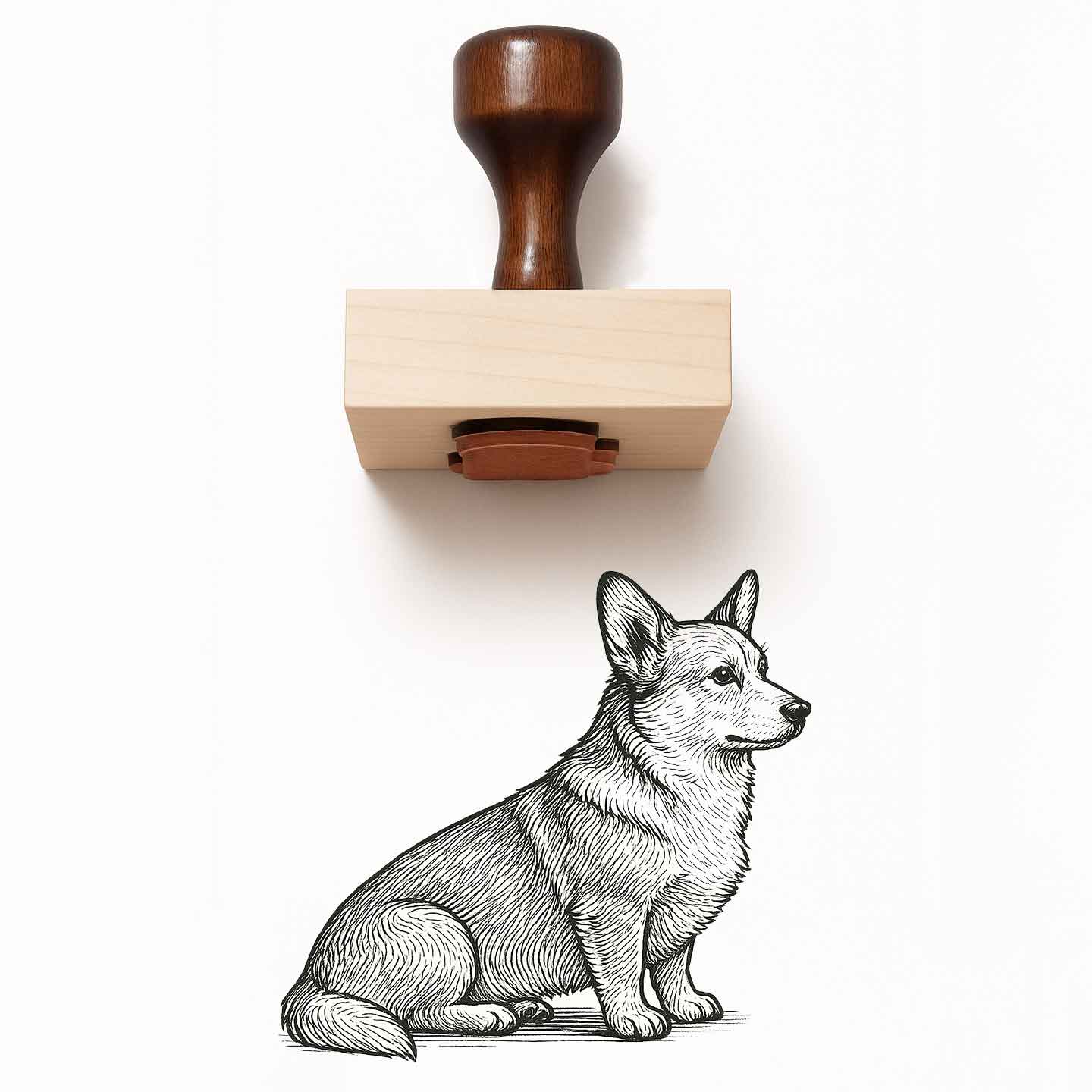 Corgi Rubber Stamp