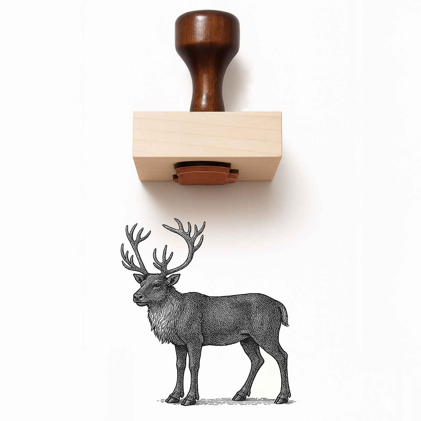 Reindeer Rubber Stamp