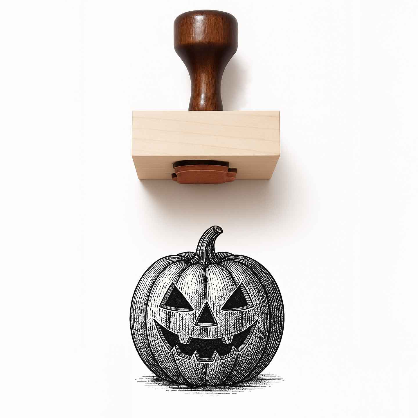 Jack-o'-Lantern Rubber Stamp