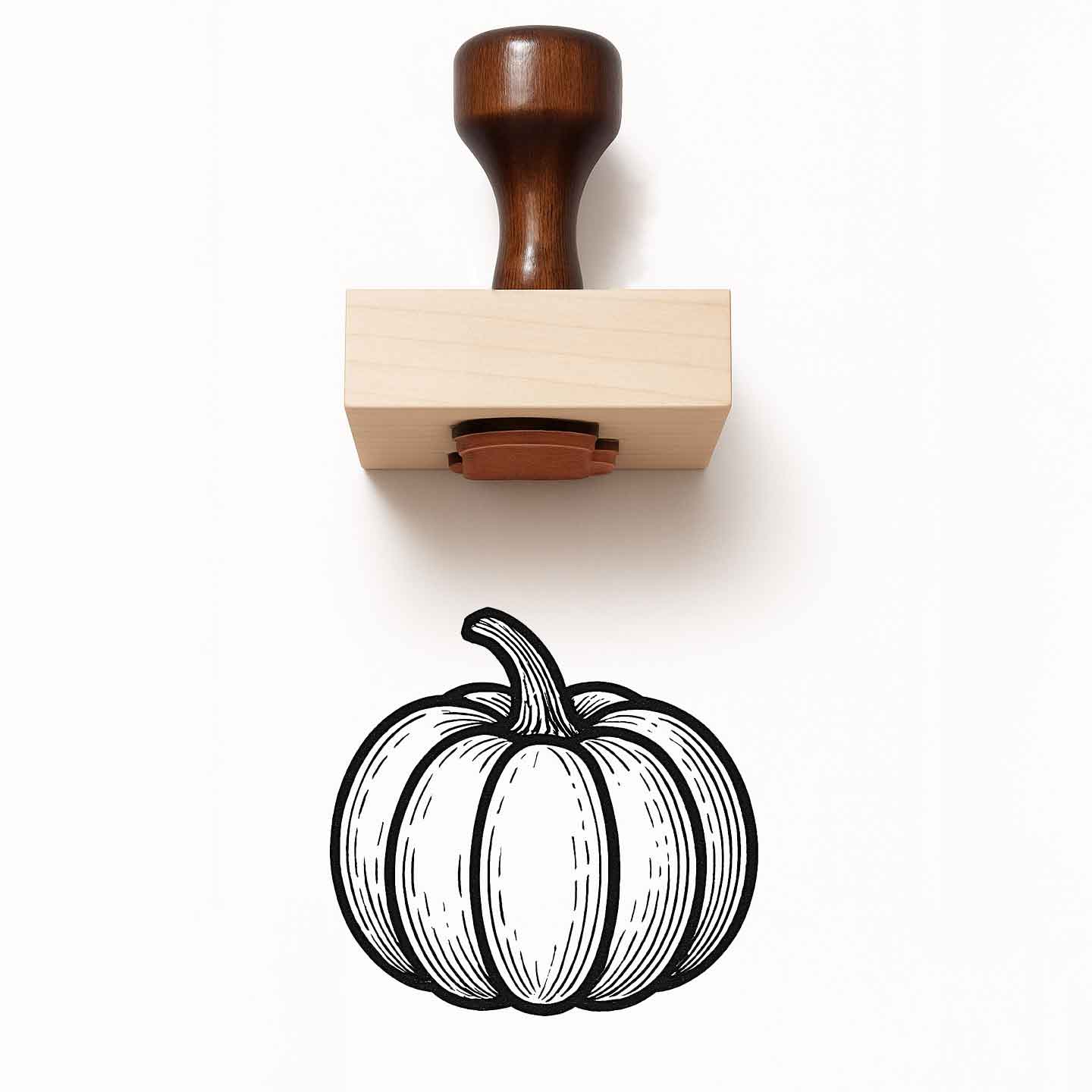 Pumpkin Rubber Stamp