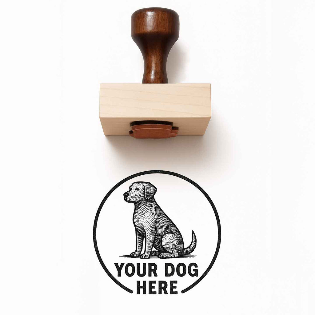 Custom Dog  Rubber Stamp