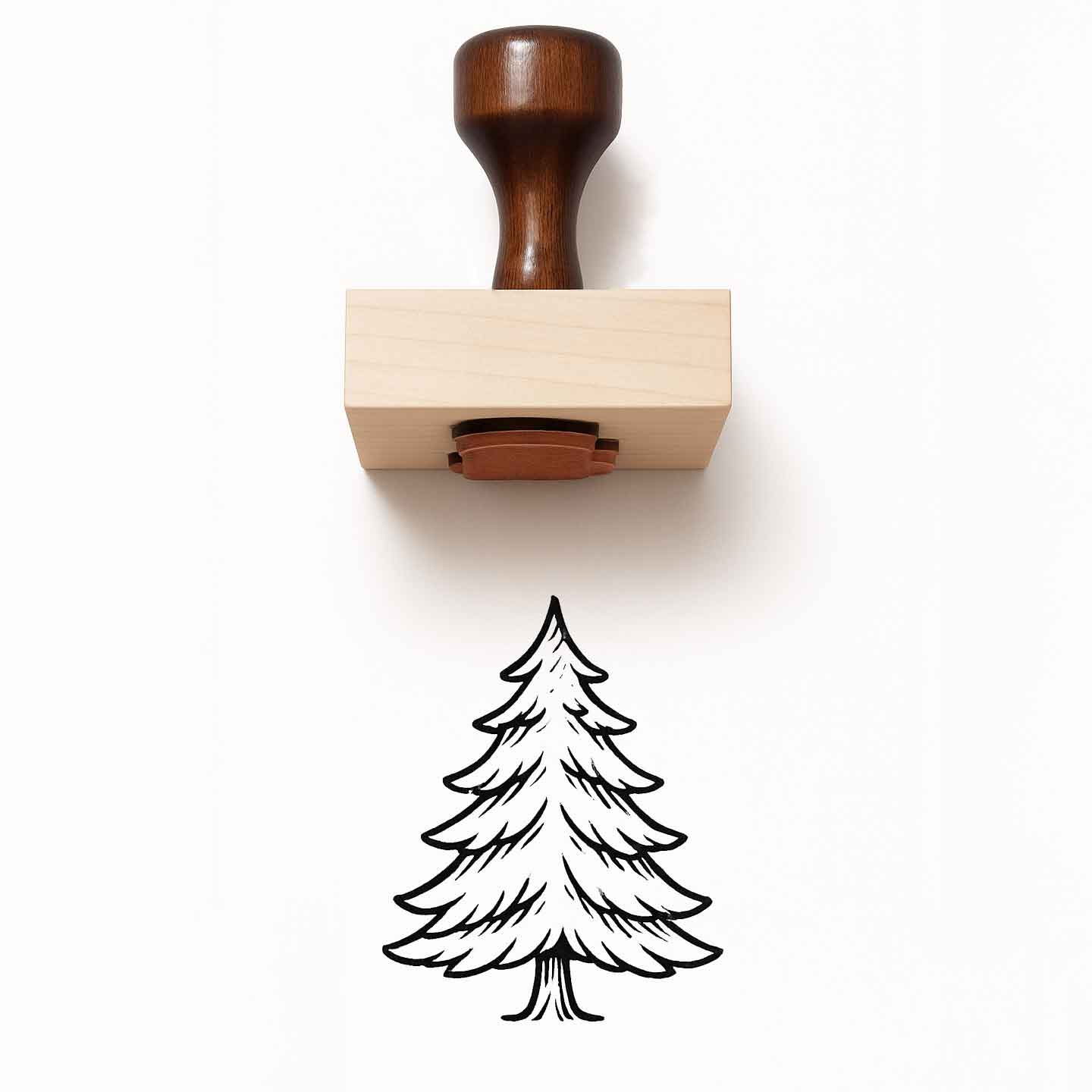 Christmas Tree Rubber Stamp