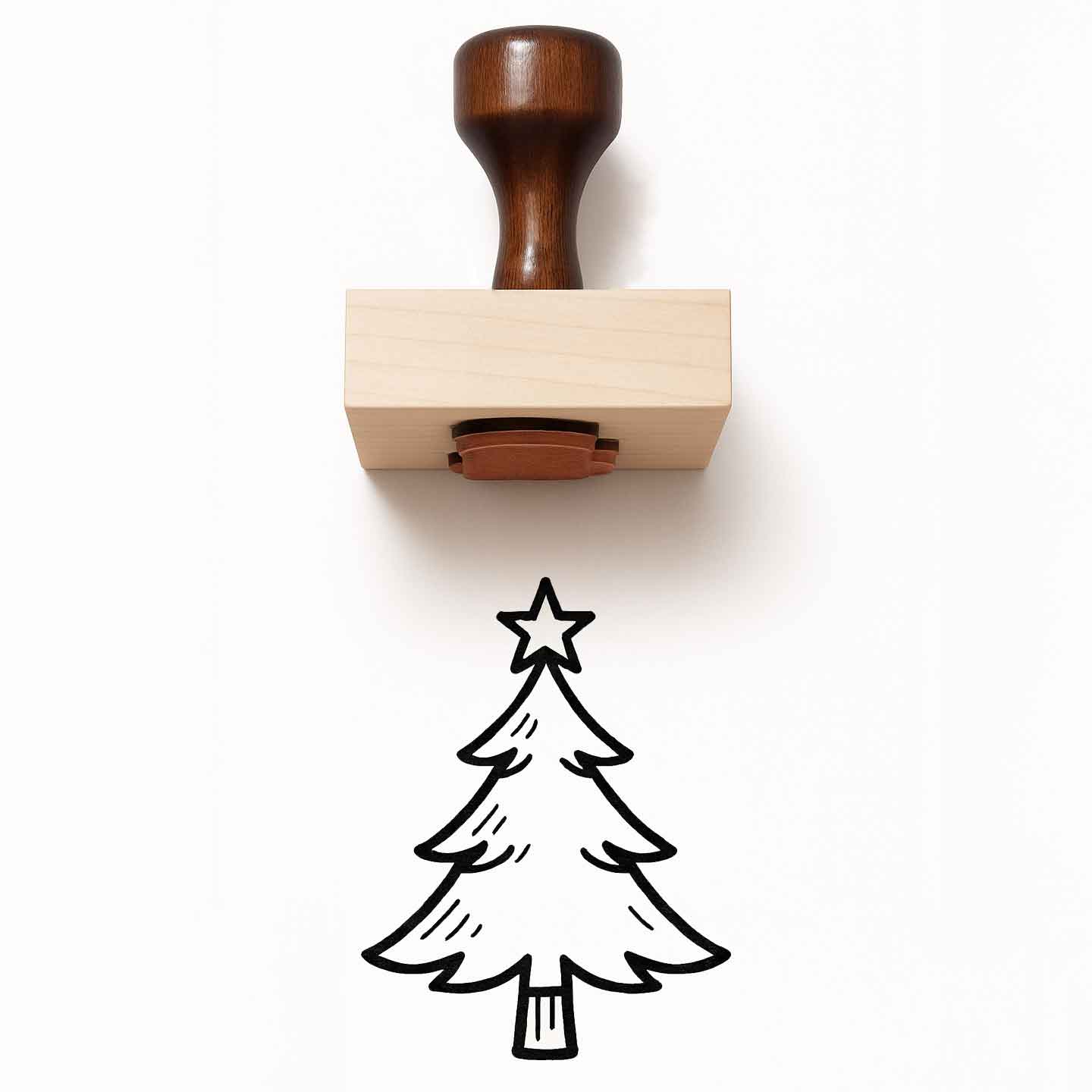 Christmas Tree Rubber Stamp