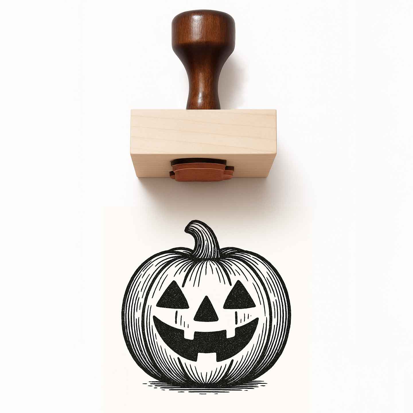 Jack-o'-Lantern Rubber Stamp