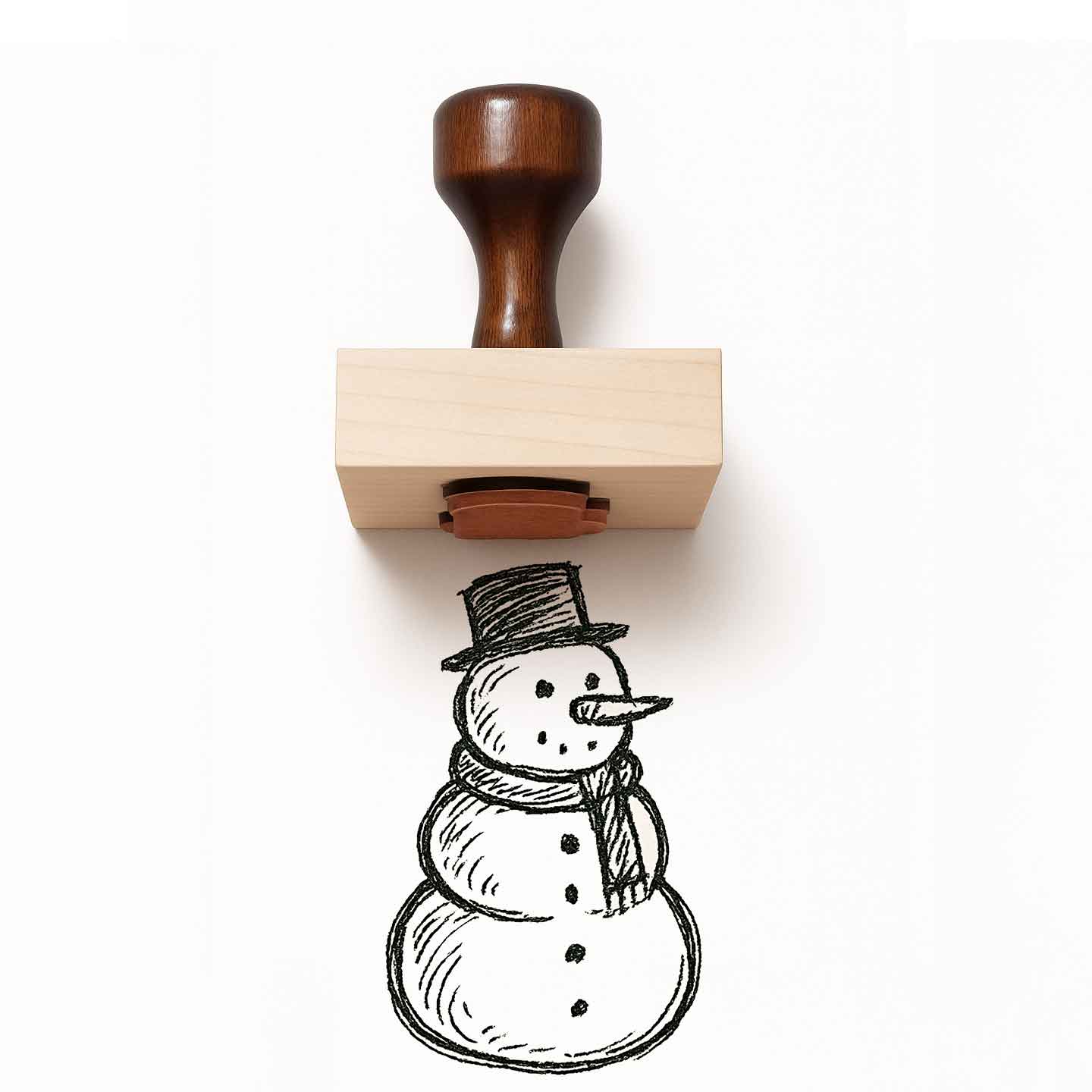 Snowman Rubber Stamp