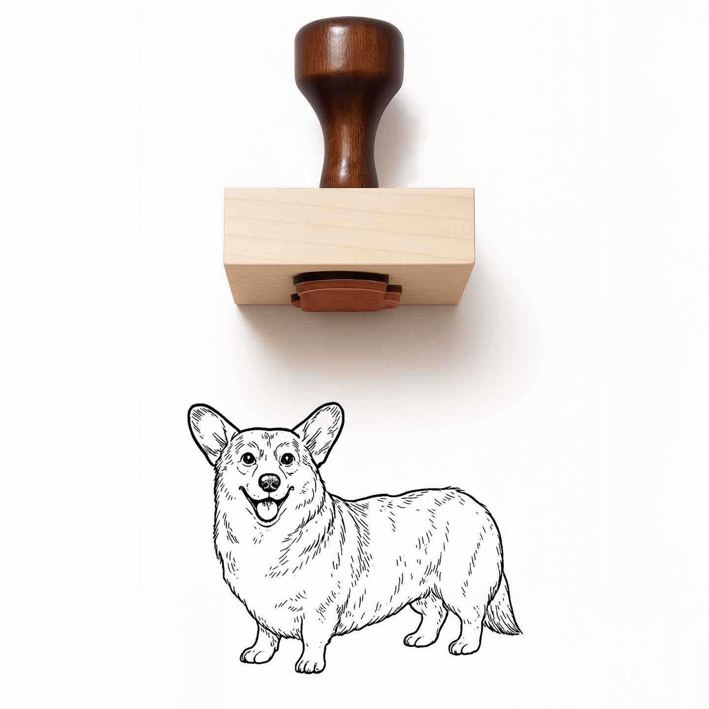 Corgi Rubber Stamp