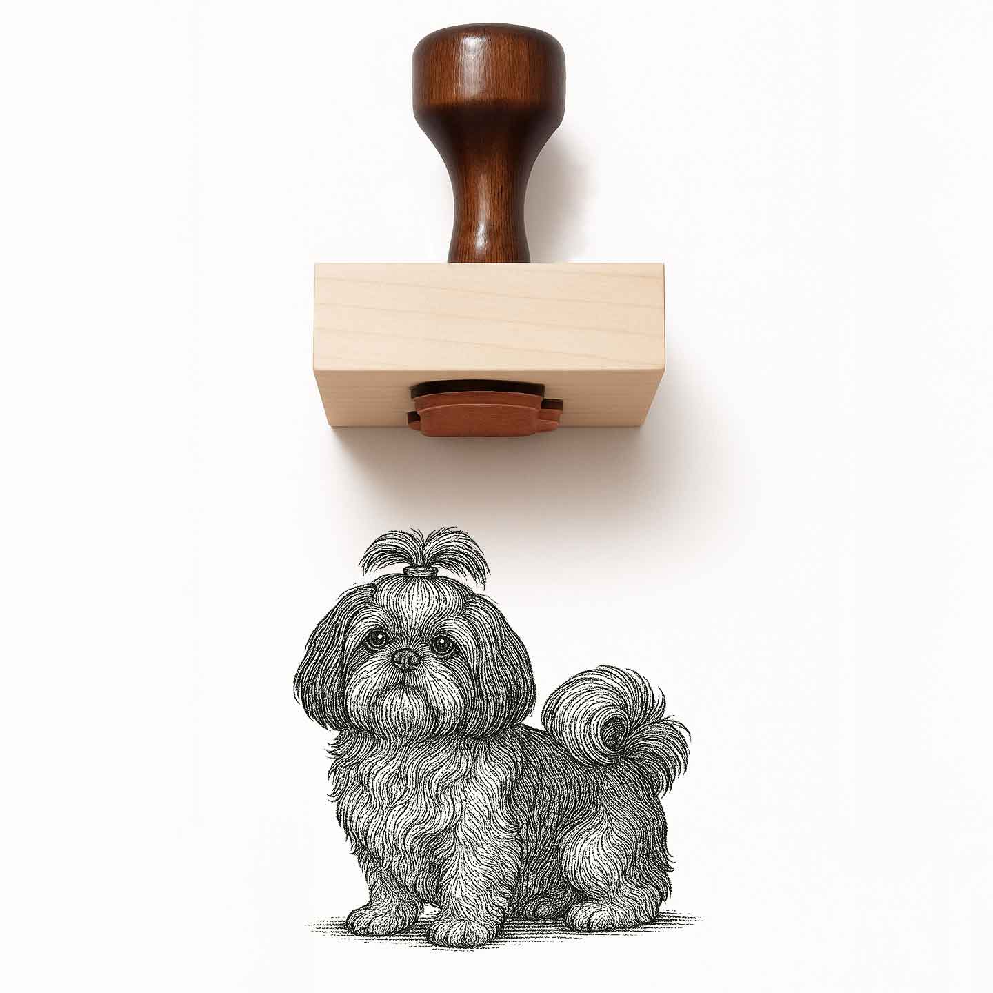Shih Tzu Rubber Stamp