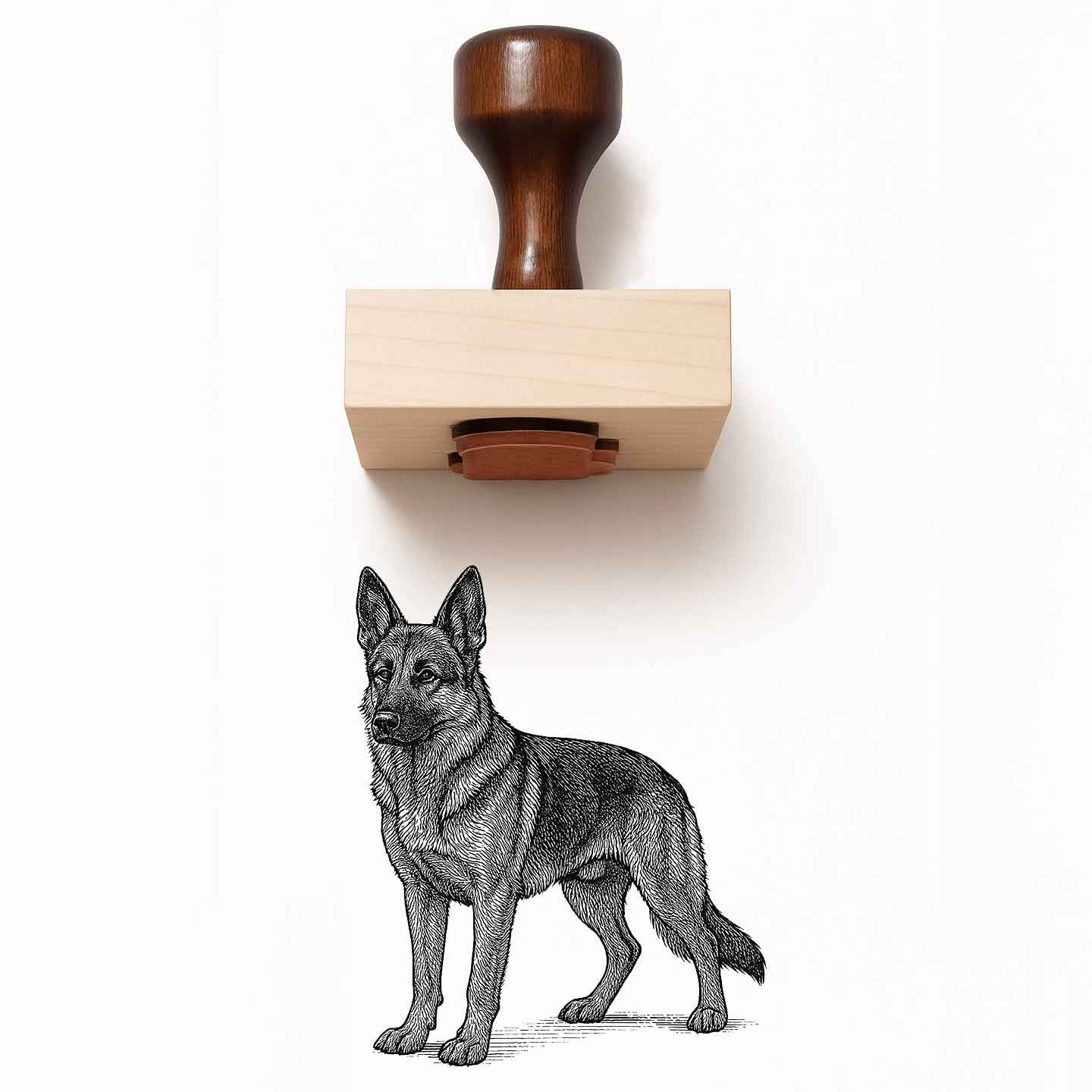 German Shepard Rubber Stamp