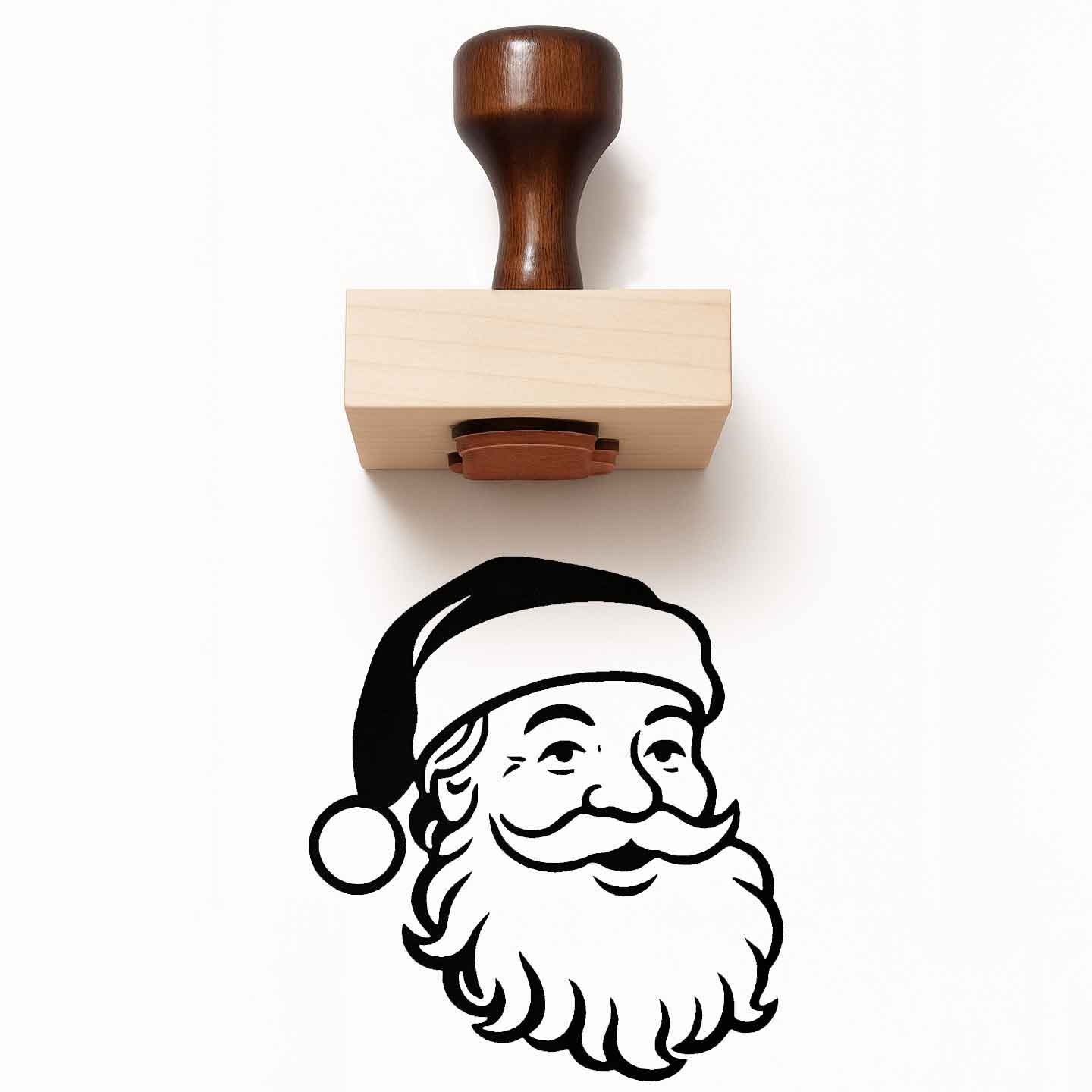 Santa Face Rubber Stamp