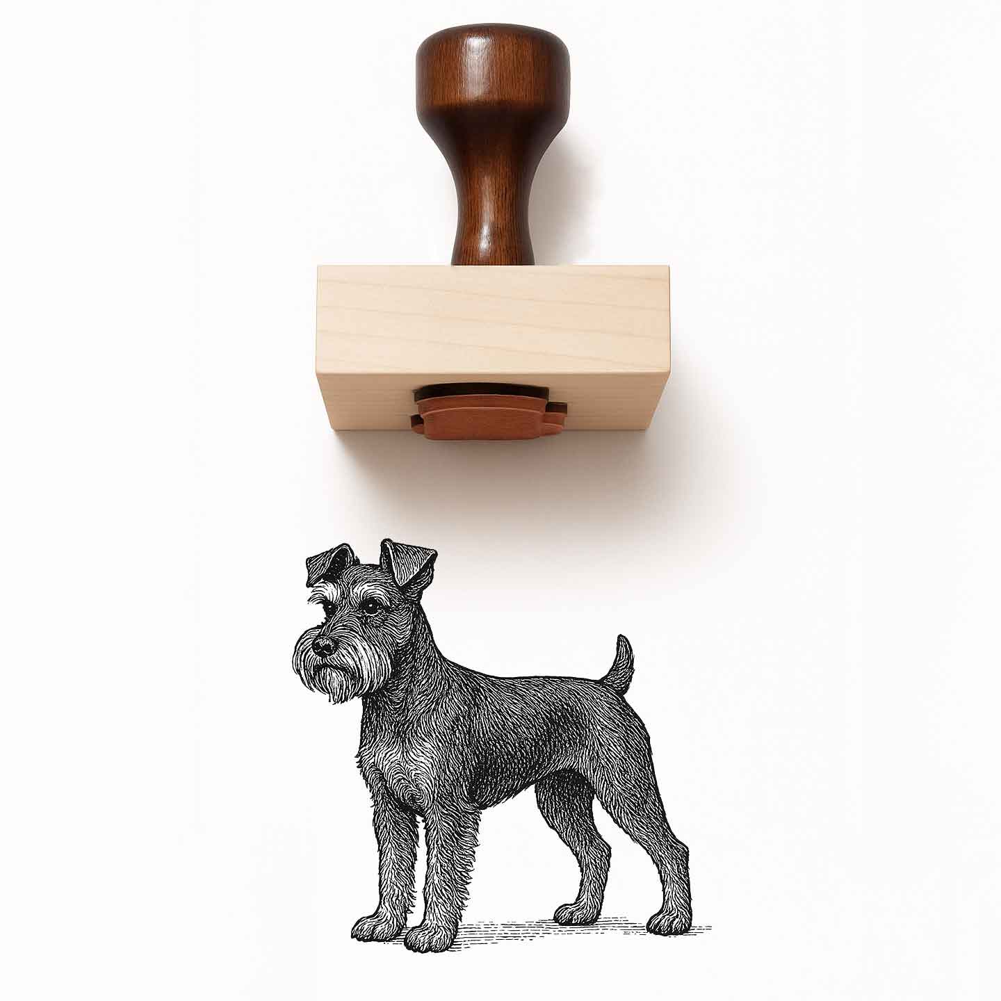 Miniature Schnauzer Rubber Stamp
