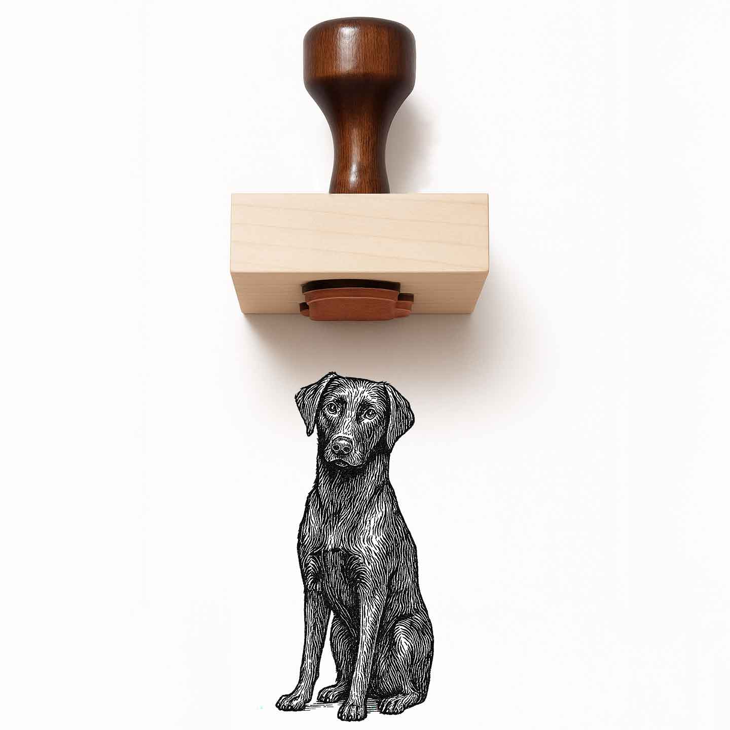 Black Lab Rubber Stamp