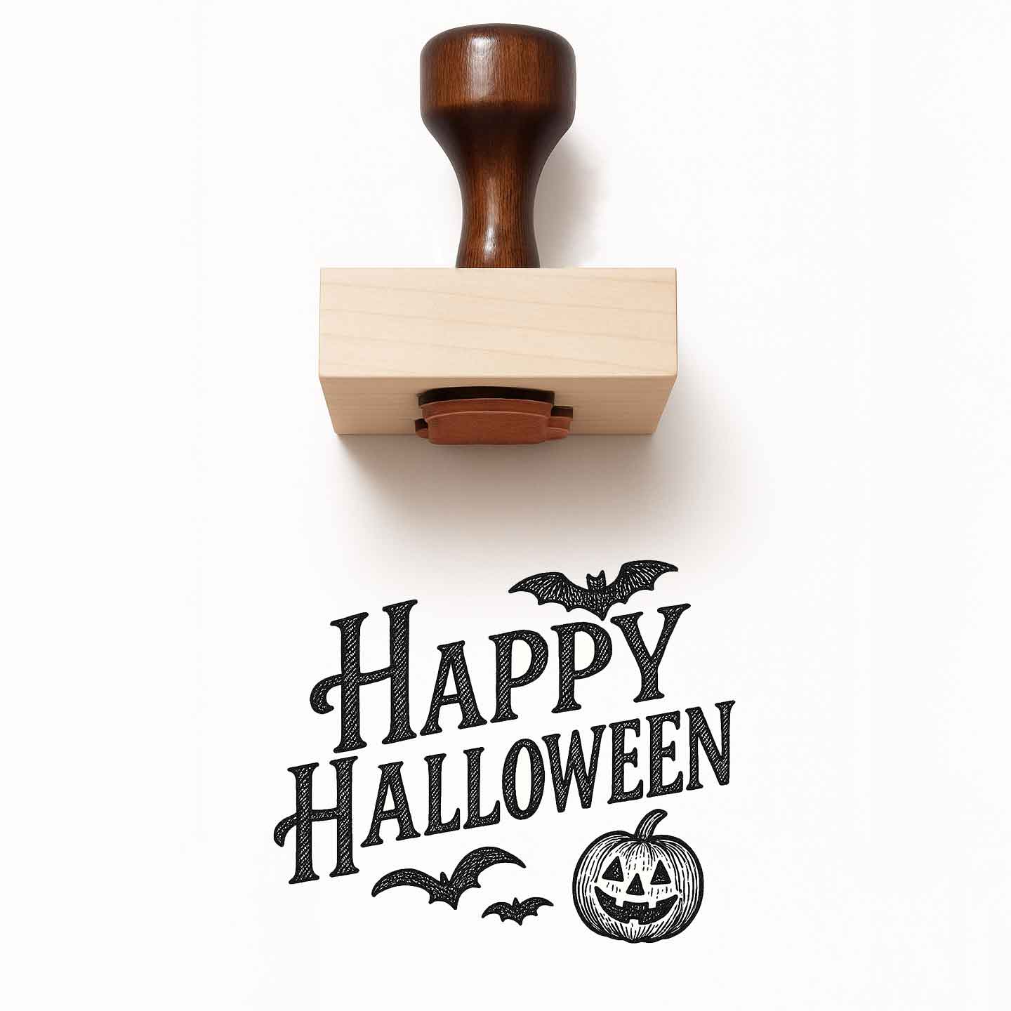 Happy Halloween Rubber Stamp