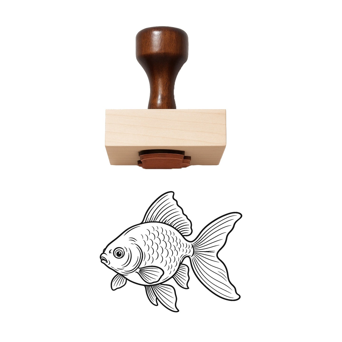 Goldfish Rubber Stamp