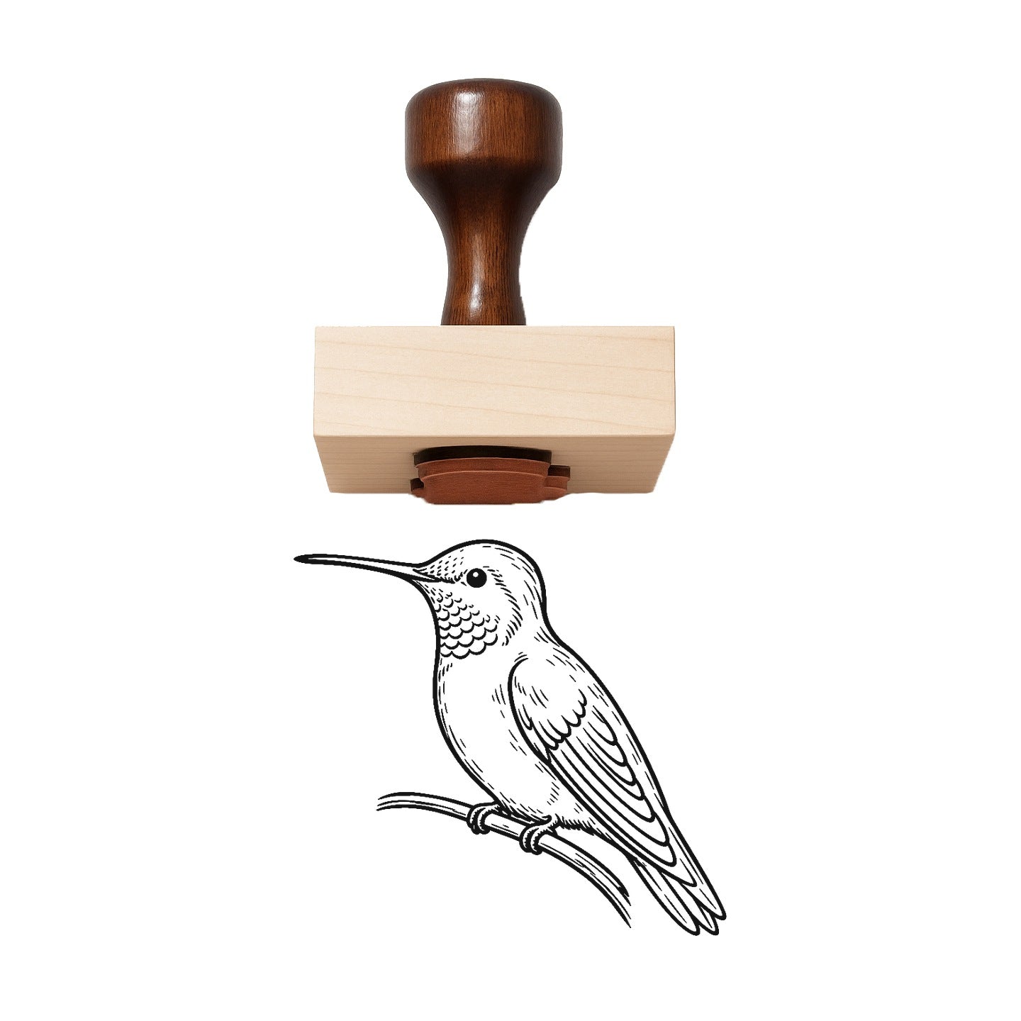 Ruby-throated Hummingbird Rubber Stamp