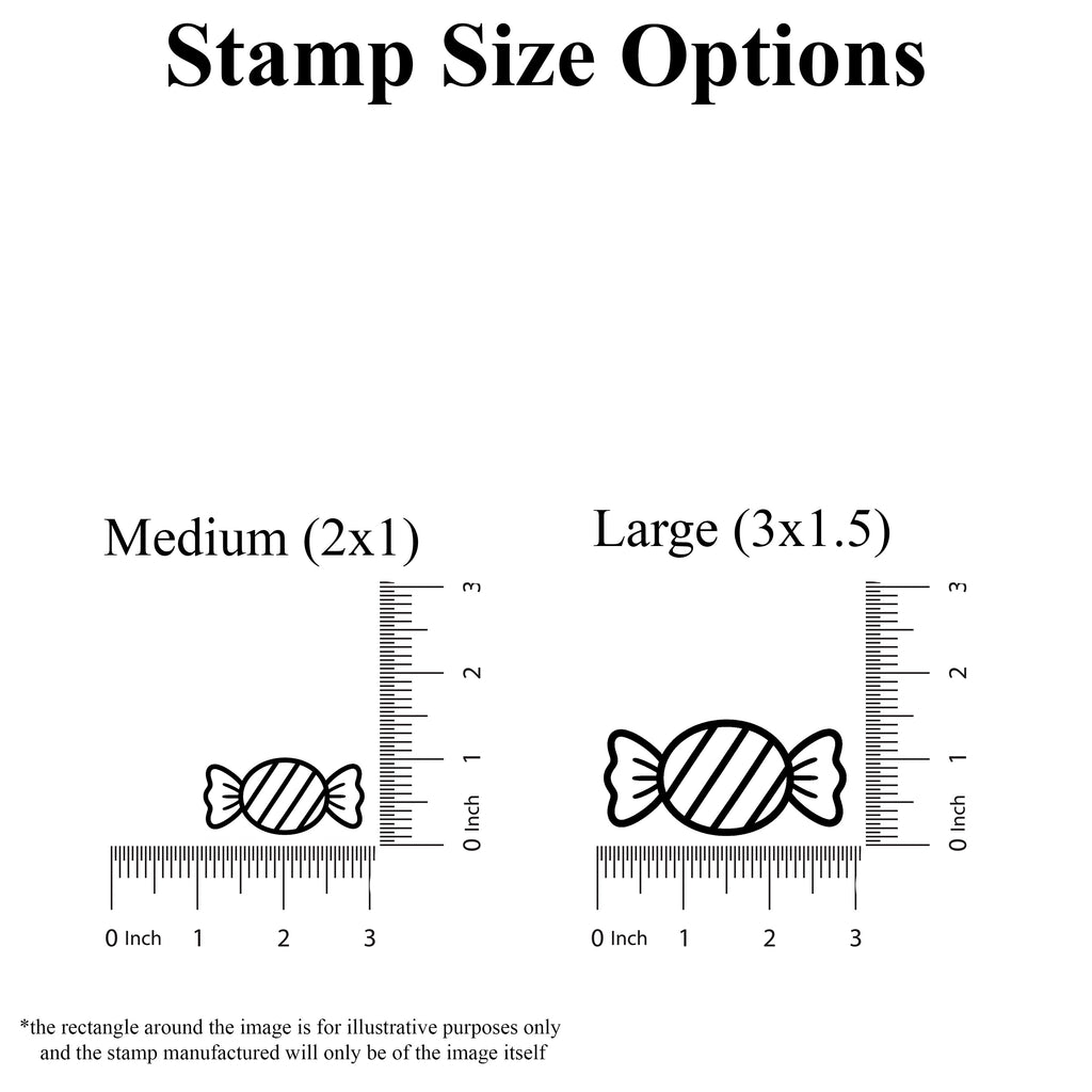 Wrapped Candy Rubber Stamp