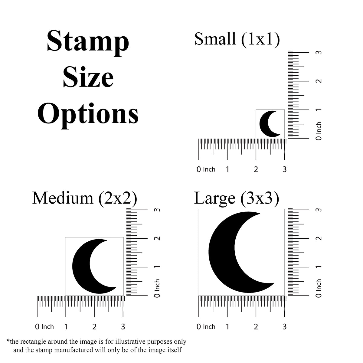 Crescent Moon Rubber Stamp