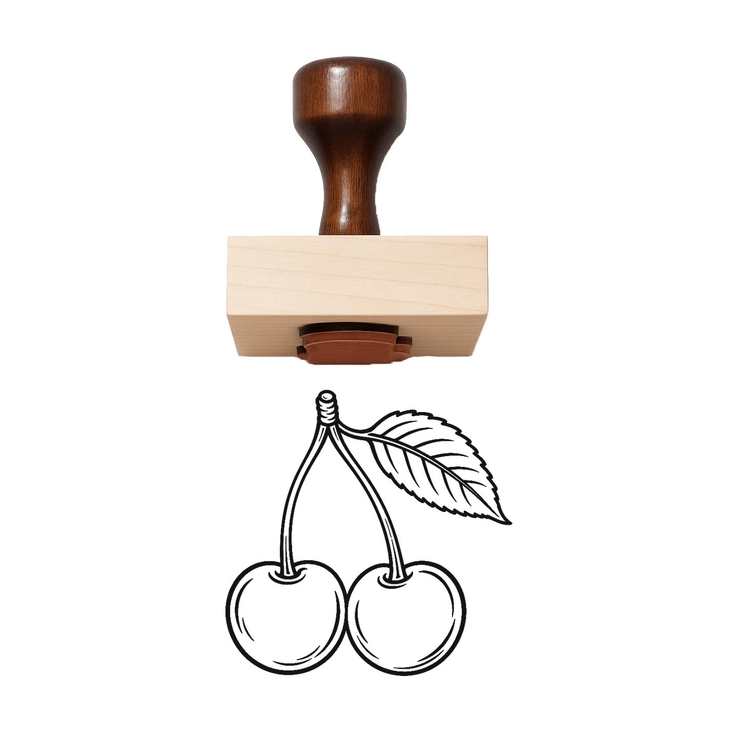 Cherry Pair Rubber Stamp