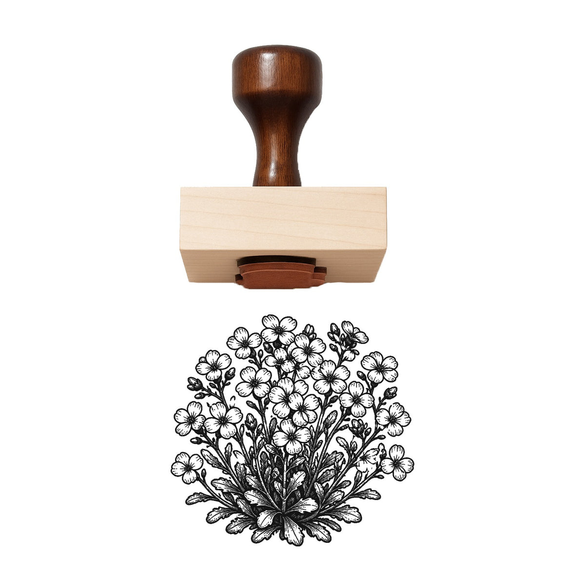 Rock Cress Cluster Rubber Stamp