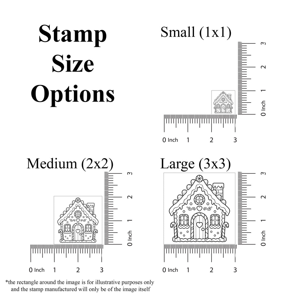 Gingerbread House Rubber Stamp
