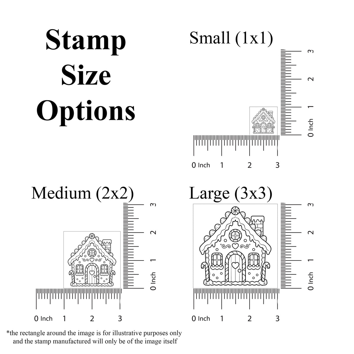 Gingerbread House Rubber Stamp