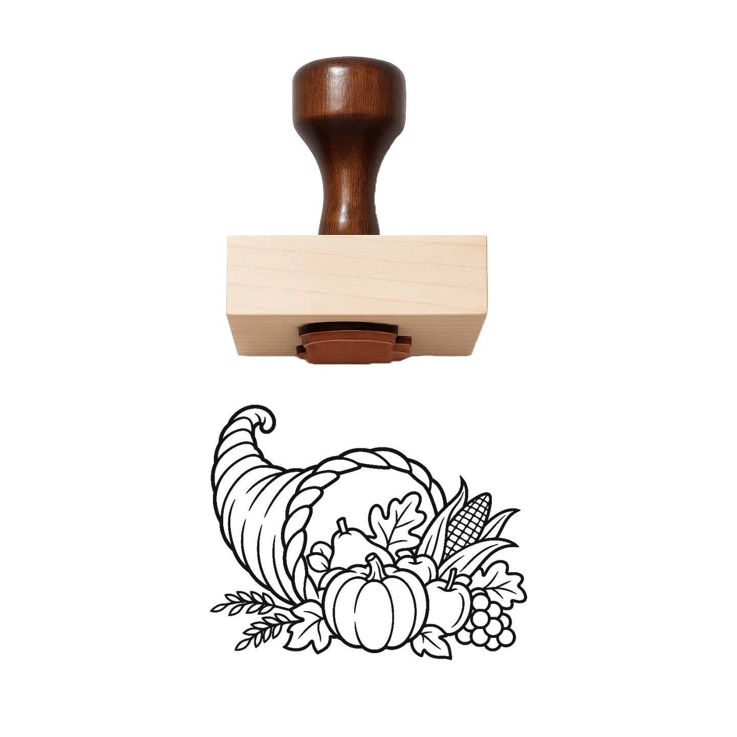 Cornucopia Rubber Stamp