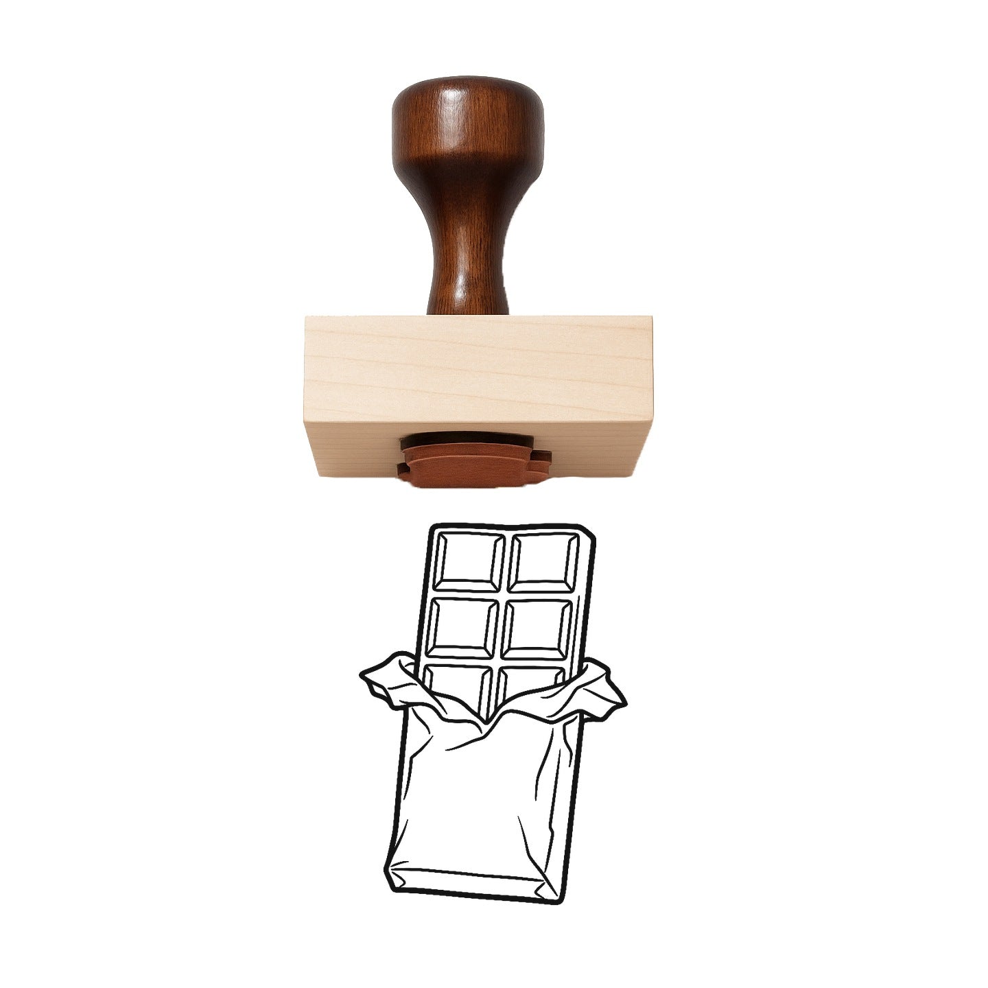 Chocolate Bar Rubber Stamp