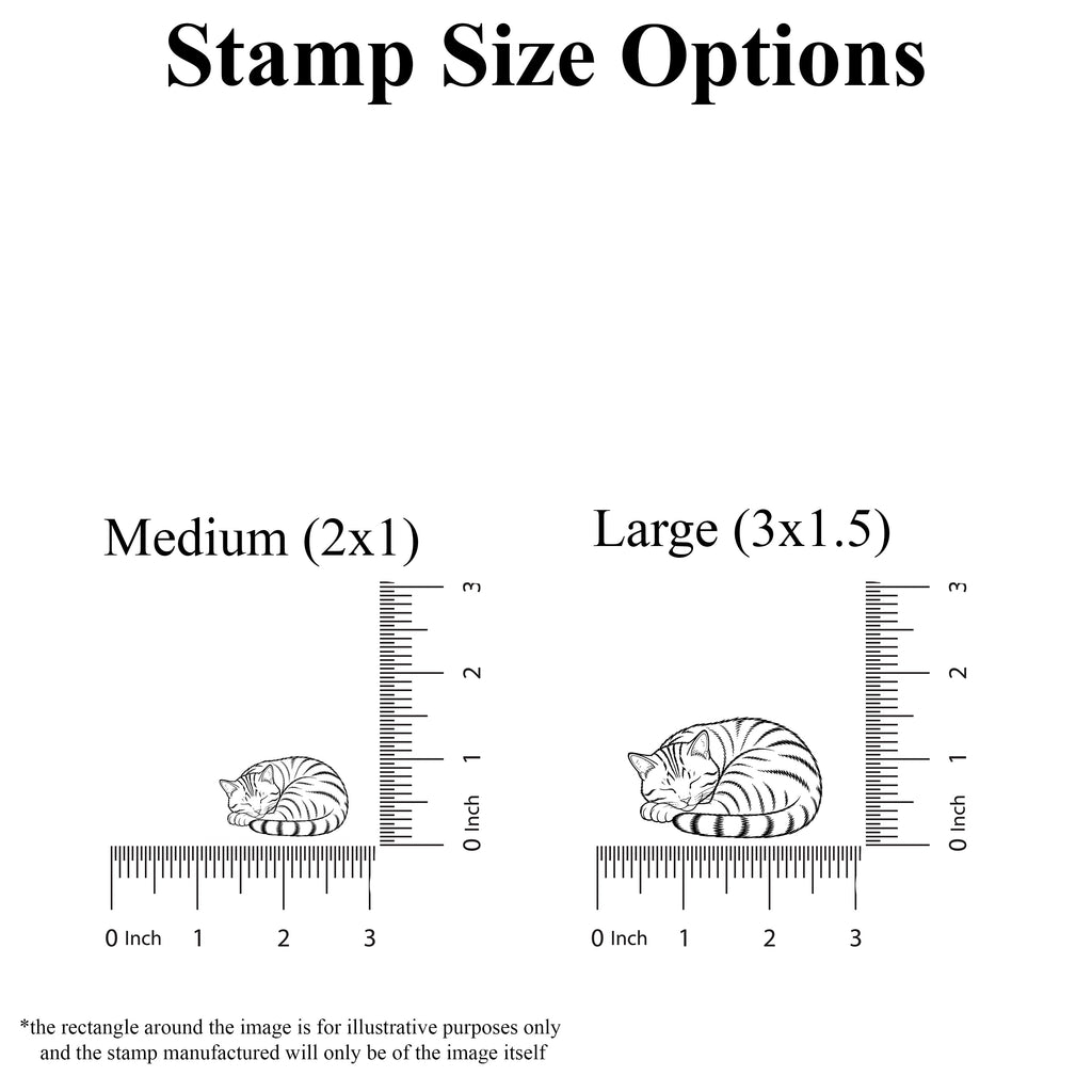 Sleeping Cat Rubber Stamp