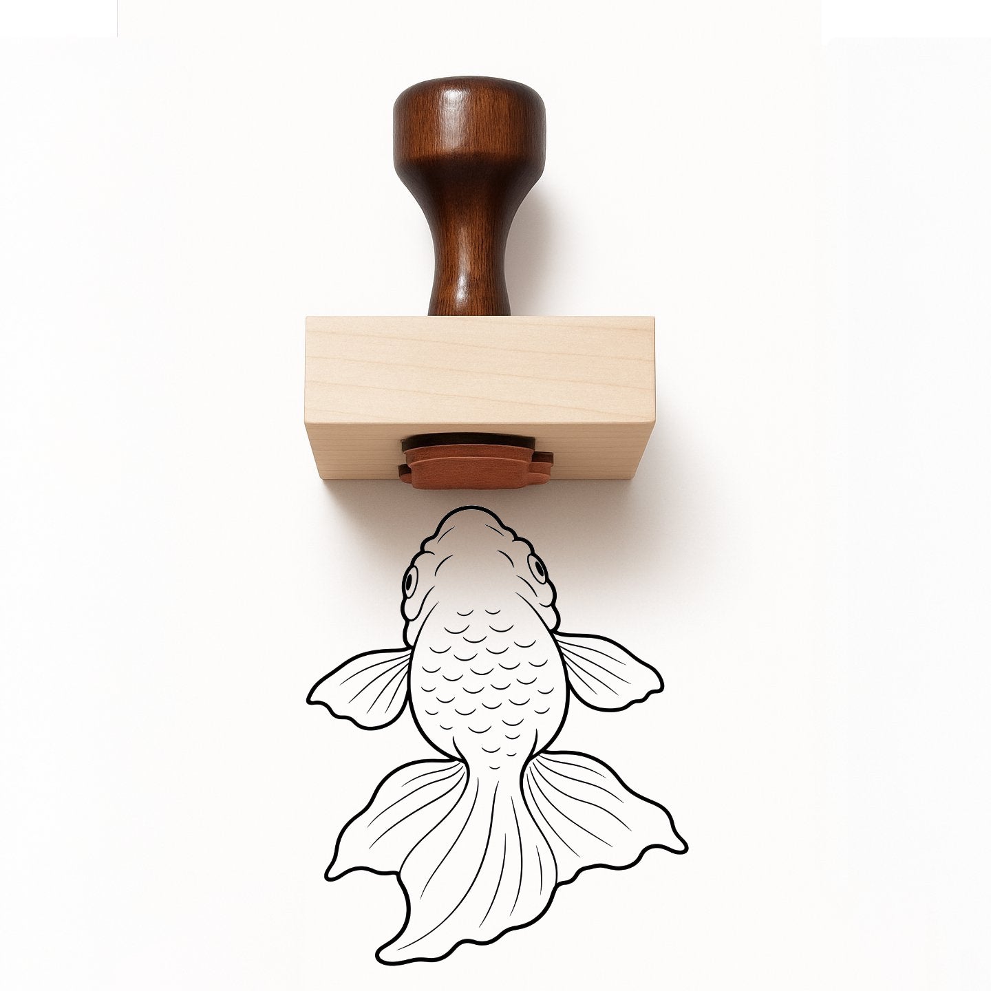 Gold Fish Rubber Stamp