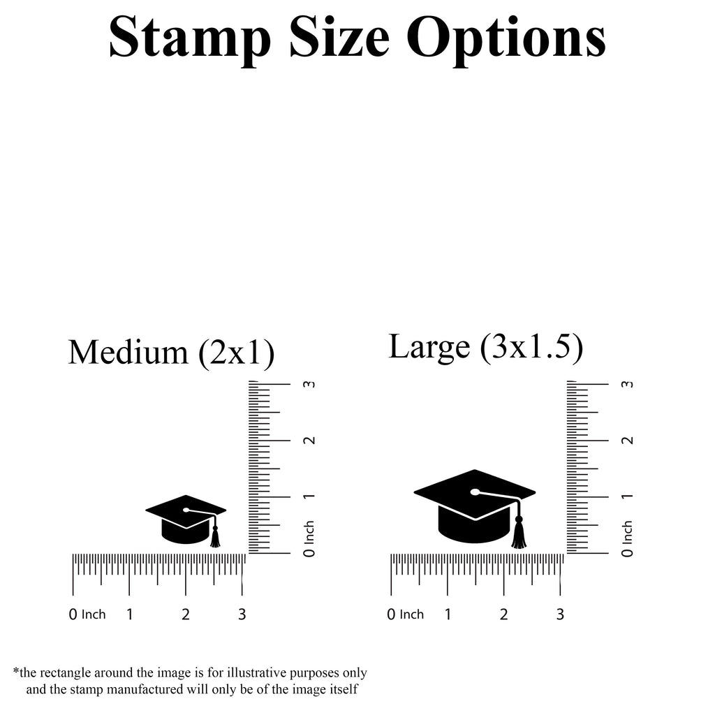 Graduation Cap Rubber Stamp