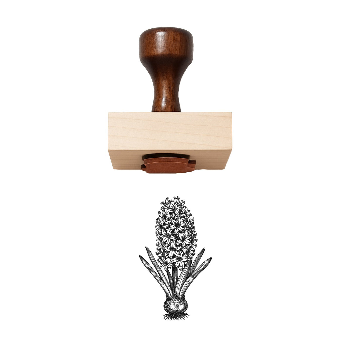 Hyacinth Flower Spike Rubber Stamp