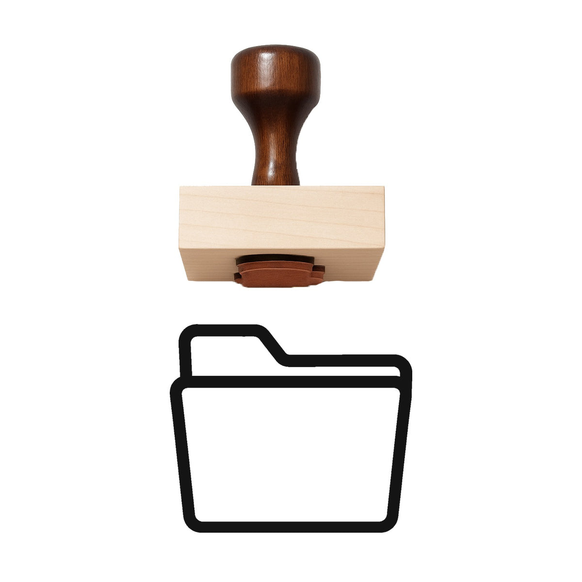 File Folder Rubber Stamp