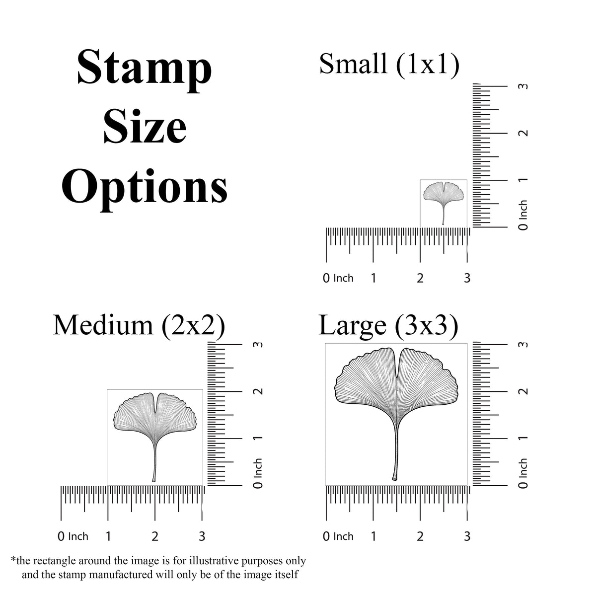 Vintage Ginkgo Leaf Rubber Stamp