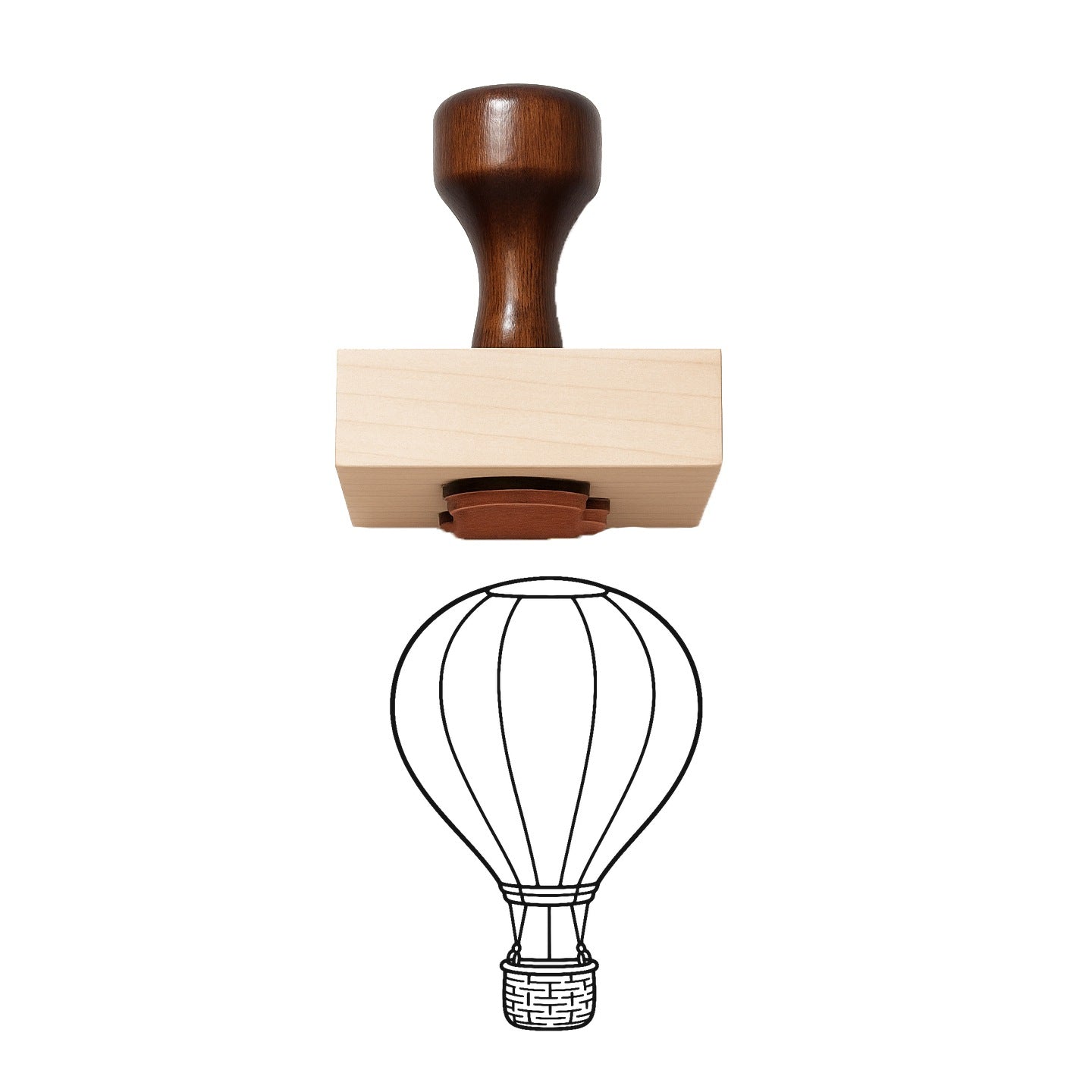 Hot Air Balloon Rubber Stamp