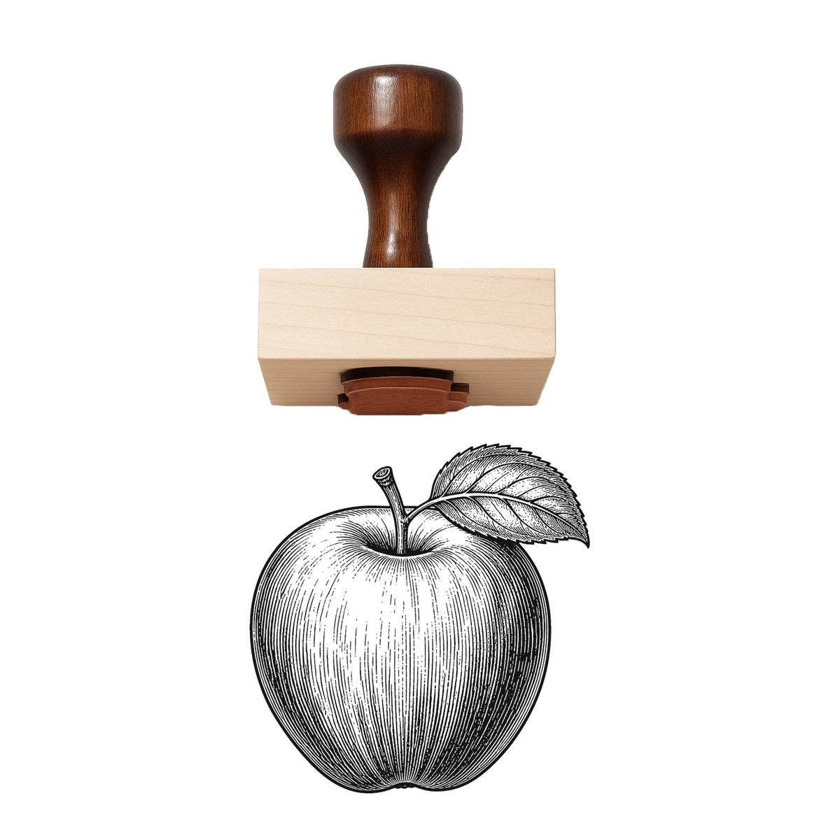 Vintage Apple Rubber Stamp