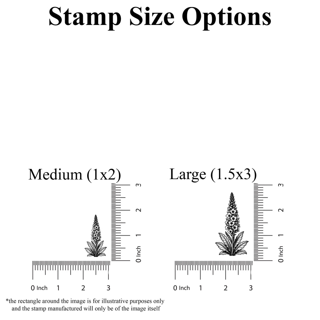 Verbascum Spike Rubber Stamp