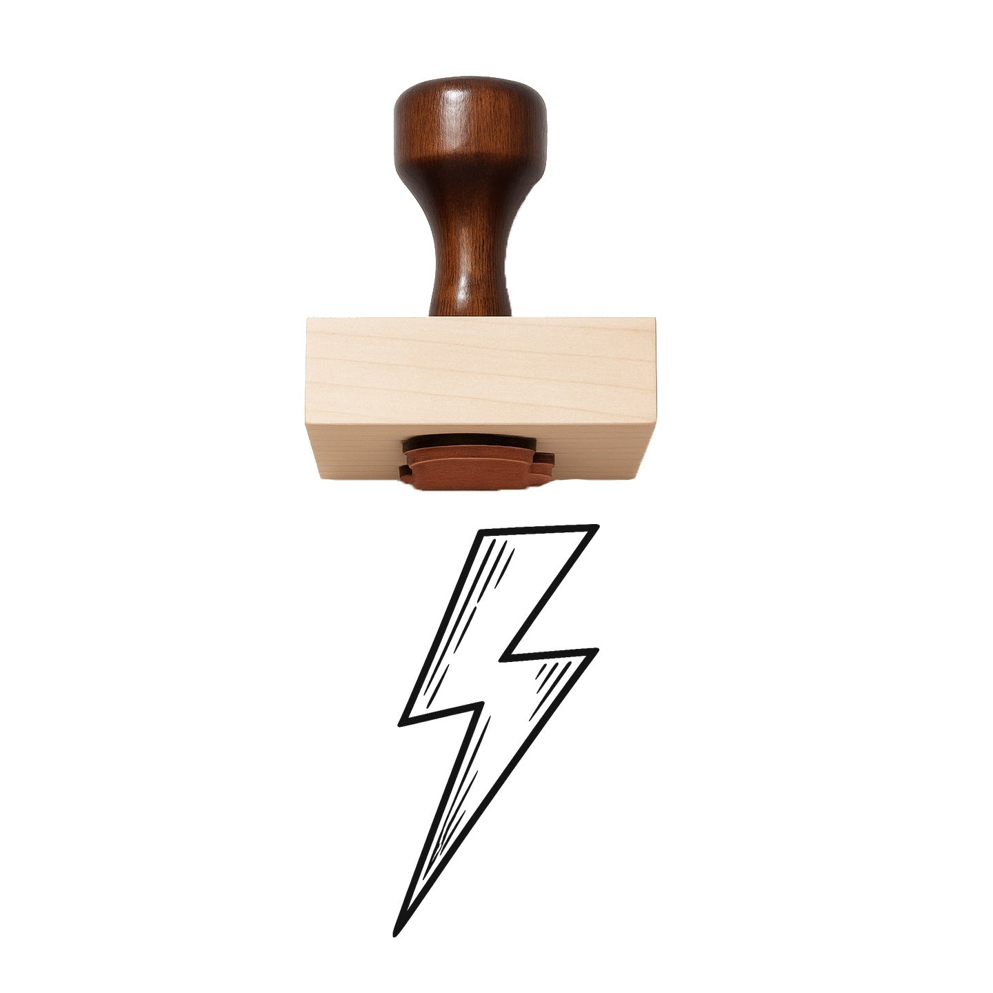 Lightning Bolt Rubber Stamp