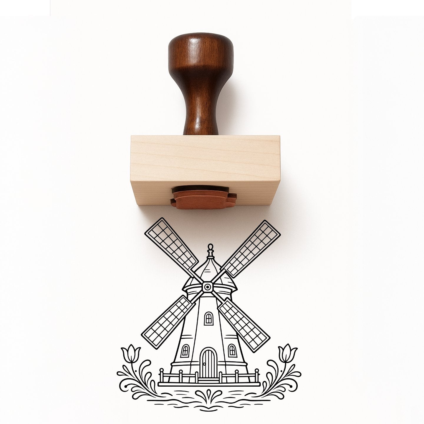 Windmill Rubber Stamp