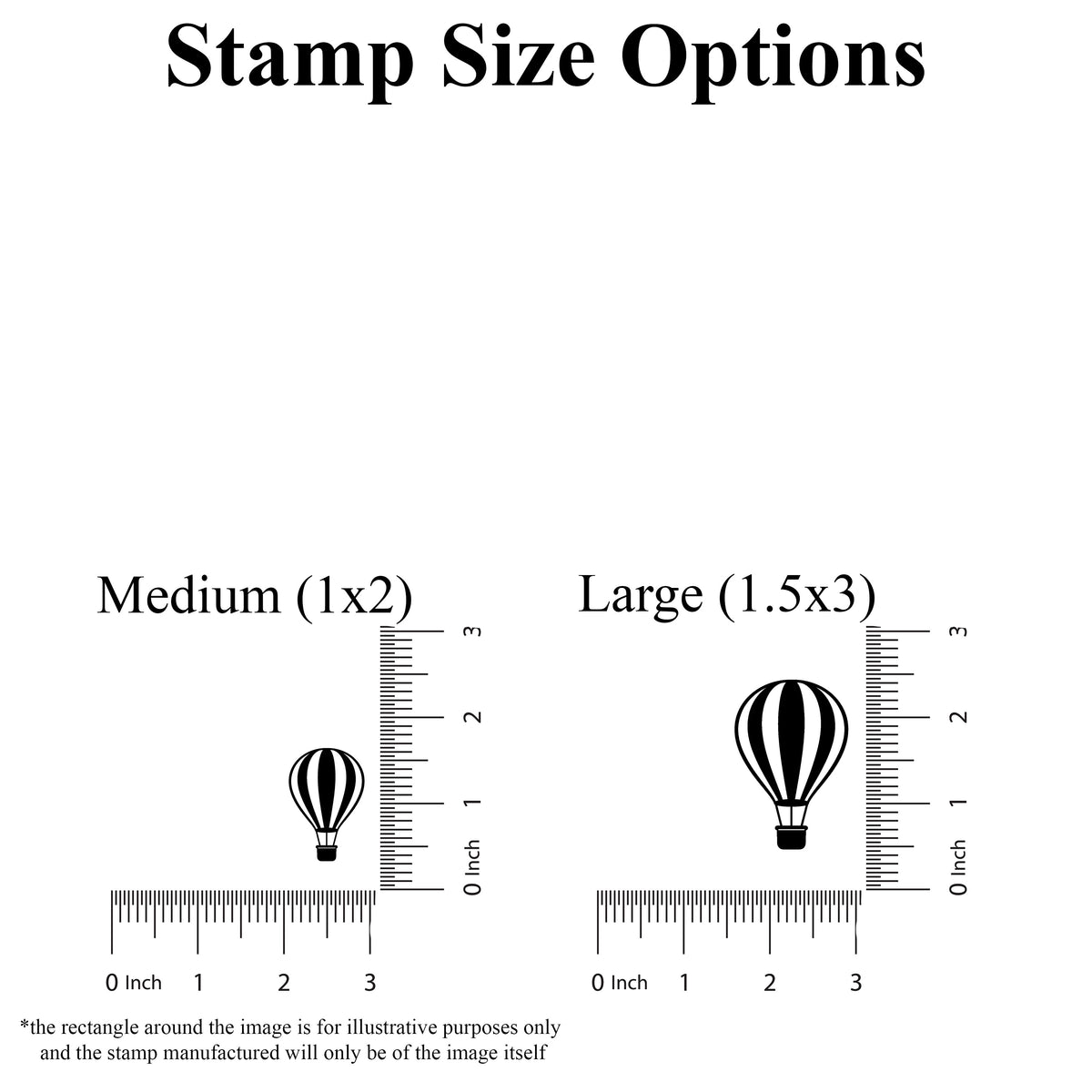Hot Air Balloon Rubber Stamp