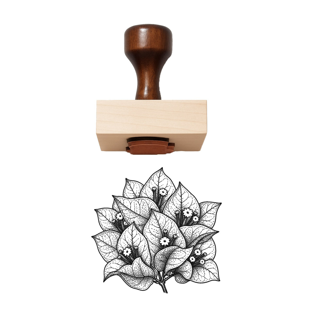 Bougainvillea Bract Cluster Head Rubber Stamp