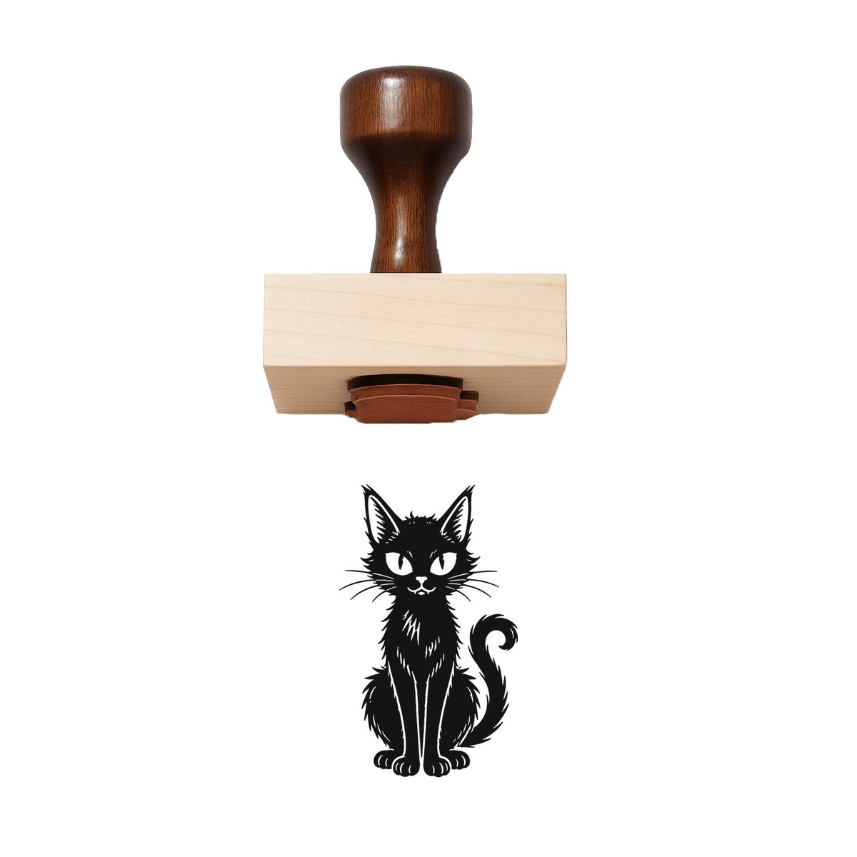Spooky Cat Rubber Stamp