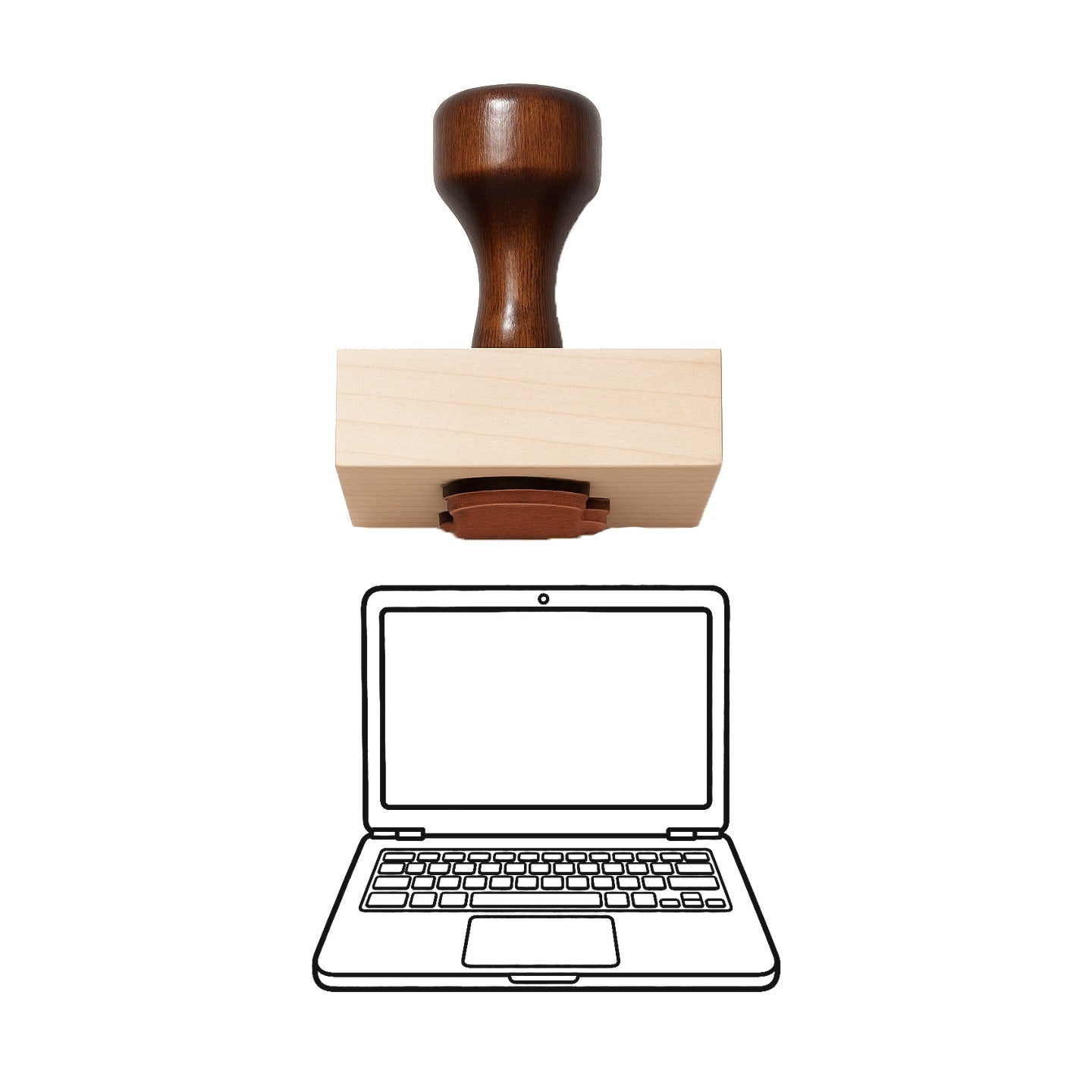 Laptop Rubber Stamp
