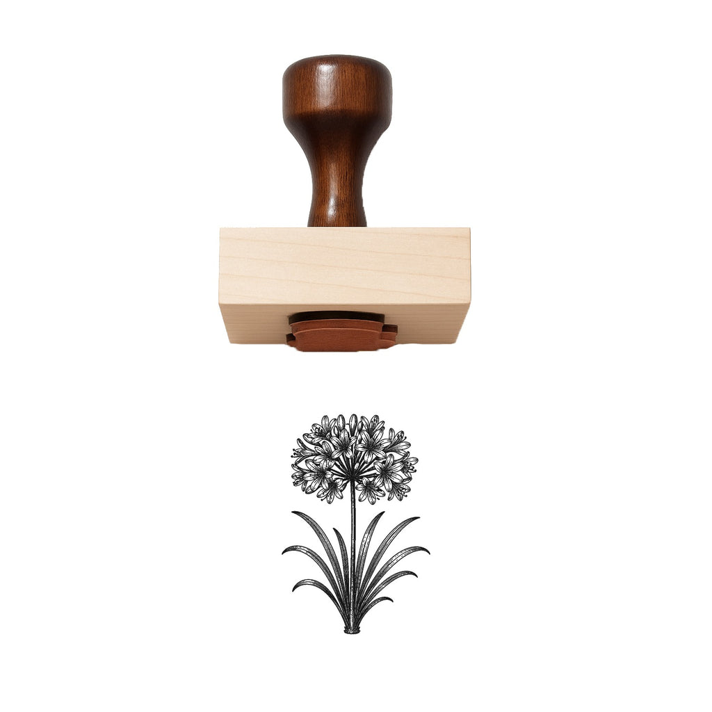 Agapanthus Stem Rubber Stamp