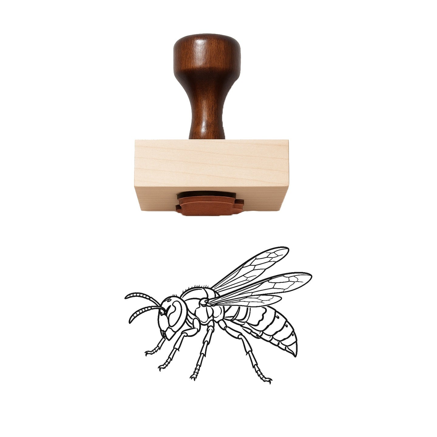 Bald-faced Hornet Rubber Stamp