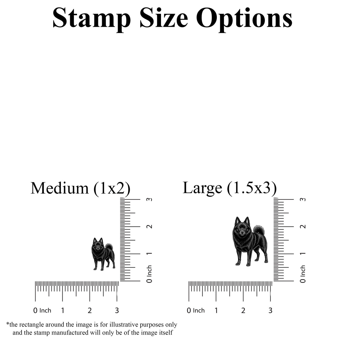 Schipperke Rubber Stamp