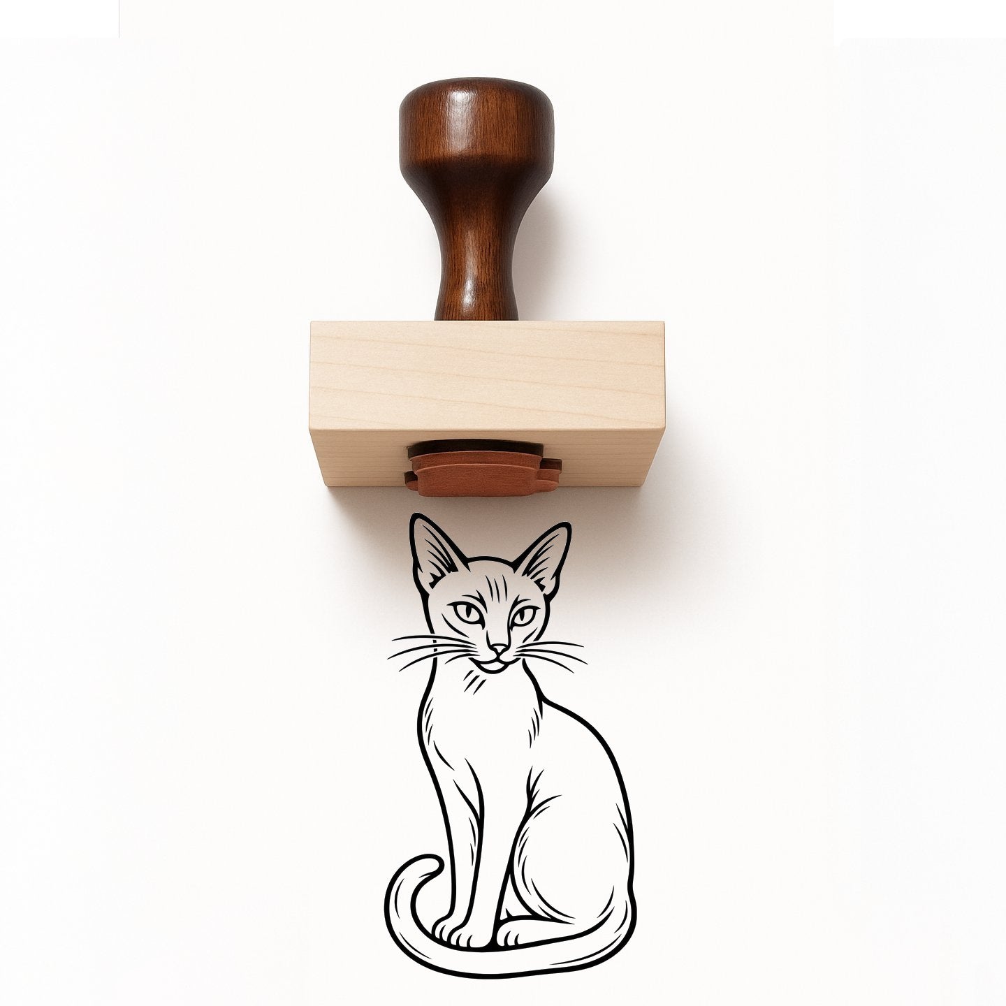 Siamese Cat Rubber Stamp