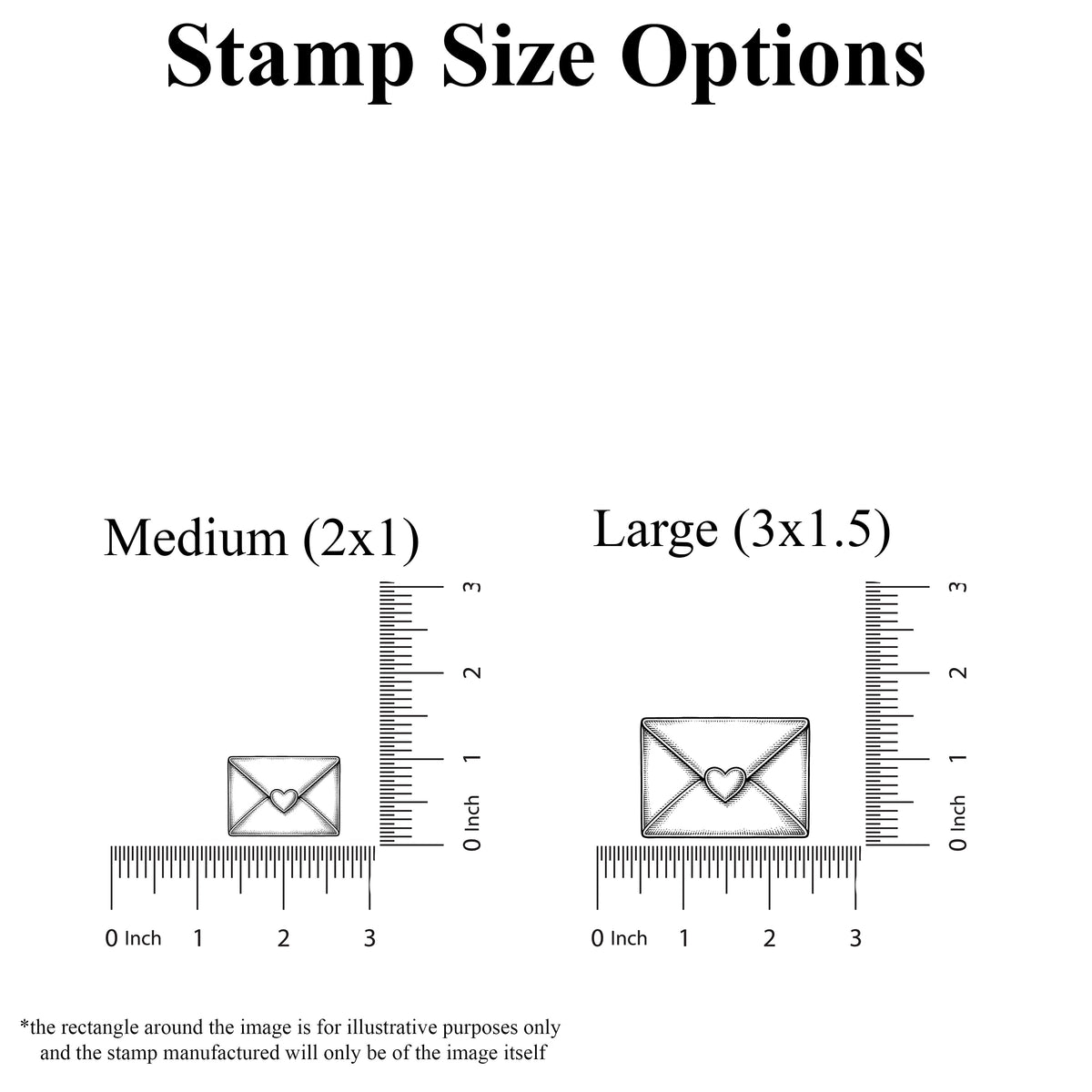 Envelope With Heart Rubber Stamp